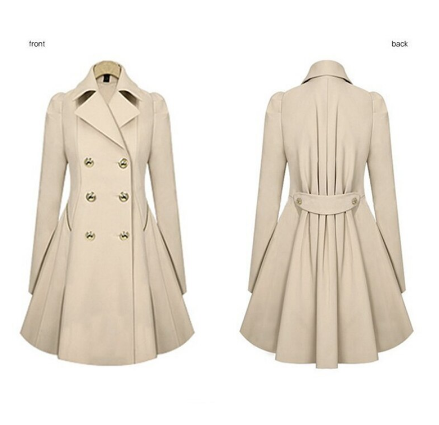 2019 Trench Coat for Women Double-breasted Long-sleeve Long Trench Coat Women's Coat Women Clothes Plus Size Winter New Hot Sale