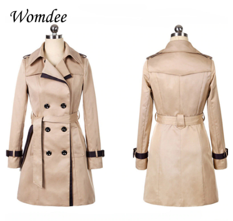 Autumn Winter Women Slim Casual Trench Coats Female 2018 New Korean Clothes Pockets Windbreaker Coat Outwear with Belt